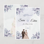 Correspondance Carte de mariage plat (Devant / Derrière)