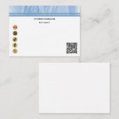 Correspondance Carte de médias sociaux moderne à code QR bleu per (Devant / Derrière)