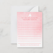 Correspondance Carte de mémoire rose pour commémorations et funér (Dos)