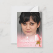 Correspondance Carte de mémoire rose pour commémorations et funér (Devant)