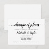 Correspondance Carte de modification de plans simple et élégante (Devant / Derrière)