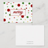 Correspondance Carte de Noël à pois joyeuse (Devant / Derrière)