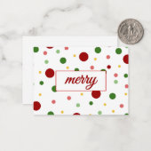 Correspondance Carte de Noël à pois joyeuse (Devant/Arrière en situation)