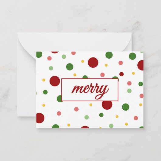 Correspondance Carte de Noël à pois joyeuse (Devant)