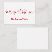 Correspondance Carte de Noël Appartement (Devant / Derrière)