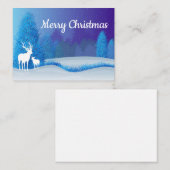 Correspondance Carte de Noël aux cerfs blancs (Devant / Derrière)