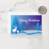 Correspondance Carte de Noël aux cerfs blancs (Devant/Arrière en situation)