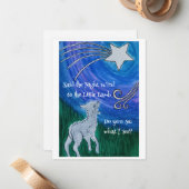 Correspondance Carte de Noël avec agneau et étoile (Devant/Arrière en situation)