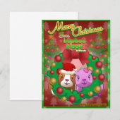 Correspondance Carte de Noël Booboo Piggy 2022 (Devant / Derrière)