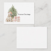 Correspondance Carte de Noël Bouledogue Français (Devant / Derrière)