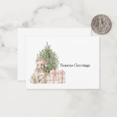 Correspondance Carte de Noël Bouledogue Français (Devant/Arrière en situation)