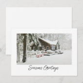 Correspondance Carte de Noël Cabine enneigé (Devant / Derrière)