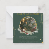 Correspondance Carte de Noël Clam et Vert Clair (Dos)