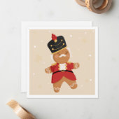 Correspondance Carte de Noël de Casse-noix de pain d'épices (Devant/Arrière en situation)