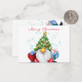 Correspondance Carte de Noël de gnome mignon (Devant/Arrière en situation)