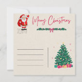 Correspondance Carte de Noël de voeux de Whimsical (Dos)