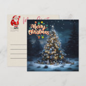 Correspondance Carte de Noël des traditions scintillantes (Devant / Derrière)