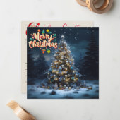 Correspondance Carte de Noël des traditions scintillantes (Devant/Arrière en situation)