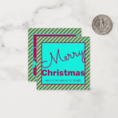 Correspondance Carte De Noël Douce Et Mini Avec Enveloppe (Devant/Arrière en situation)