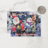 Correspondance Carte de Noël drôle avec Joyeux Noël amis (Devant/Arrière en situation)