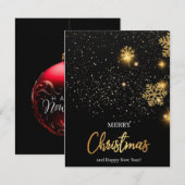 Correspondance Carte de Noël du Nouvel An (Devant / Derrière)