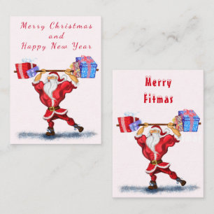 Correspondance Carte de Noël du Père Noël de Fitness Amusant