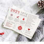 Correspondance Carte de Noël Infographie de l'année de vacances