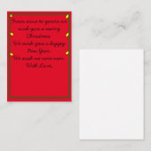 Correspondance Carte de Noël - loin (Devant / Derrière)