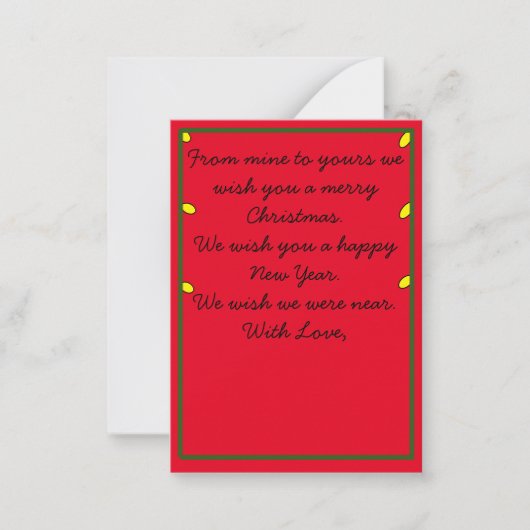 Correspondance Carte de Noël - loin (Devant)