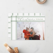 Correspondance Carte de Noël moderne (blanche) (Devant/Arrière en situation)