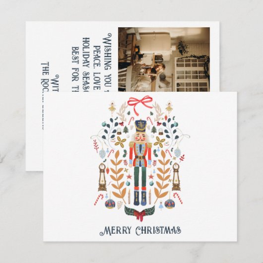 Correspondance Carte de Noël Nutcracker (Devant / Derrière)