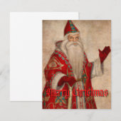 Correspondance Carte de Noël Père Noël médiévale (Devant / Derrière)
