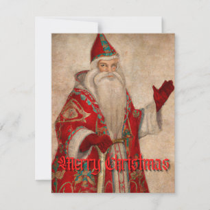 Correspondance Carte de Noël Père Noël médiévale