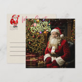 Correspondance Carte de Noël père Noël Sleigh of Smiles (Devant / Derrière)