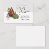 Correspondance Carte de Noël personnalisée Joyeuses Fêtes (Devant / Derrière)