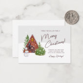 Correspondance Carte de Noël personnalisée Joyeuses Fêtes (Devant/Arrière en situation)