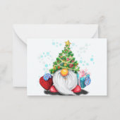 Correspondance Carte de Noël Petit Gnome avec cadeau (Dos)