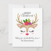 Correspondance Carte de Noël photo Budget Reindee (Devant)