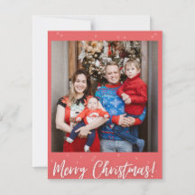 Carte de Noël photo moderne minimale