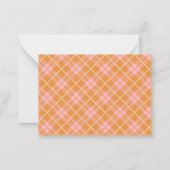 Correspondance Carte de Noël Pink Orange Plaid Bow (Dos)