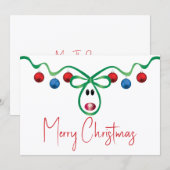 Correspondance Carte de Noël plate avec texte personnalisé (Devant / Derrière)