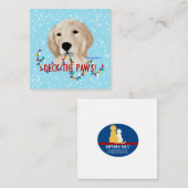 Correspondance Carte de Noël plate pour chien Retriever doré (Devant / Derrière)