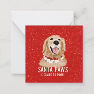 Correspondance Carte de Noël pour chien Retriever doré Santa Paws