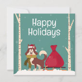 Correspondance Carte de Noël pour entreprise de chiens (Devant)