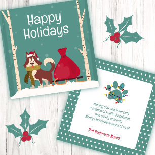 Correspondance Carte de Noël pour entreprise de services pour ani