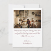 Correspondance Carte de Noël Preppy Ballet Monogram Photo (Dos)