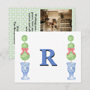 Correspondance Carte de Noël Preppy Ginger Jar Monogram