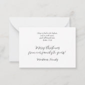 Correspondance Carte de Noël Whimsical Tree and Elves (Dos)