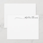 Correspondance Carte de nom de Calligraphie de script moderne (Devant / Derrière)