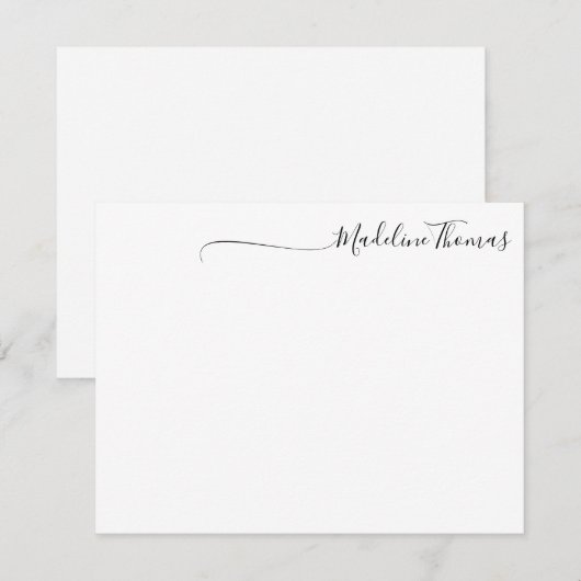 Correspondance Carte de nom de Calligraphie de script moderne (Devant / Derrière)